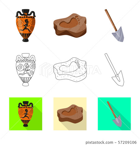 Vector design of story and items logo. Collection of story and attributes stock symbol for web. 57209106