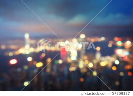 blurred lighhts from peak Victoria, Hong Kong blurred lighhts from peak Victoria, Hong Kong 57209327