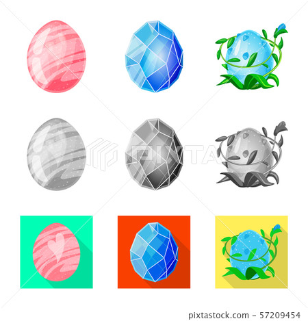 Isolated object of animal and prehistoric sign. Set of animal and cute stock vector illustration. Isolated object of animal and prehistoric sign. Set of animal and cute stock vector illustration. 57209454