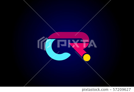 pink blue alphabet letter CR C R combination for pink blue alphabet letter CR C R combination for 57209627