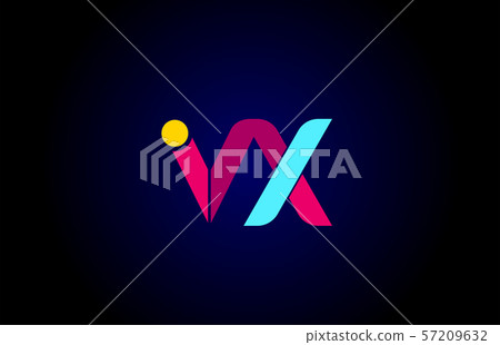 pink blue alphabet letter VX V X combination for pink blue alphabet letter VX V X combination for 57209632
