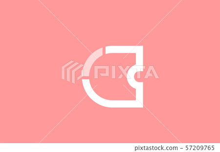pink white alphabet letter c for logo icon design - Stock Illustration ...