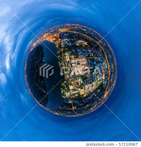 Little planet 360 degree sphere. Panorama of 57210067