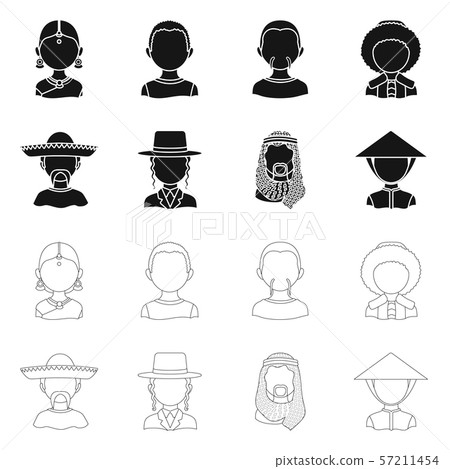 Isolated object of imitator and resident icon. Collection of imitator and culture stock symbol for 57211454