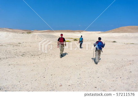 Hikers in Israeli negev desert 57211576
