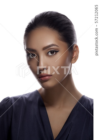 Asian Woman Beauty Face Closeup Portrait Asian Woman Beauty Face Closeup Portrait 57212065