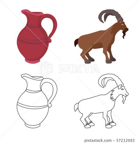 Vector design of culture and sightseeing logo. Collection of culture and originality stock symbol Vector design of culture and sightseeing logo. Collection of culture and originality stock symbol 57212083