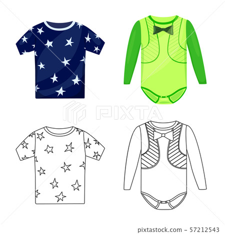 Vector design of fashion and garment icon. Collection of fashion and cotton stock symbol for web. 57212543