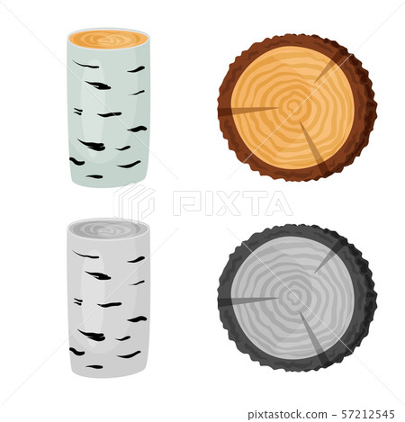 Isolated object of tree and raw logo. Set of tree and construction stock symbol for web. Isolated object of tree and raw logo. Set of tree and construction stock symbol for web. 57212545