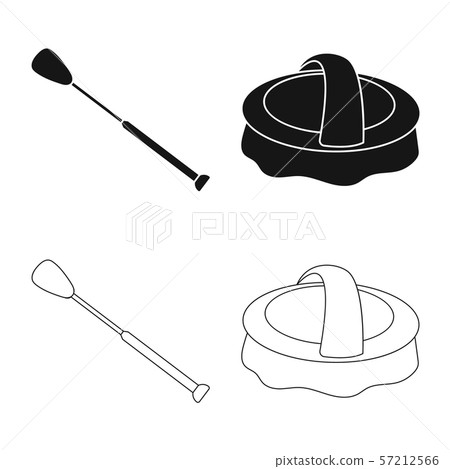 Isolated object of equipment and riding symbol. Set of equipment and competition stock symbol for Isolated object of equipment and riding symbol. Set of equipment and competition stock symbol for 57212566