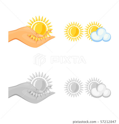 Vector illustration of innovation and technology sign. Set of innovation and nature stock symbol for 57212847