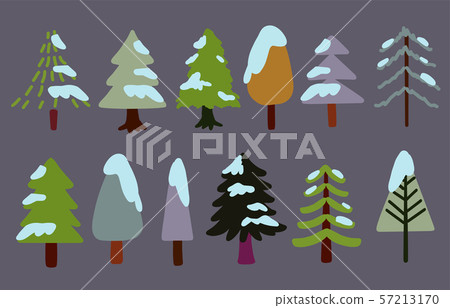 A set of dark and dark snow and trees inspired by the night 57213170