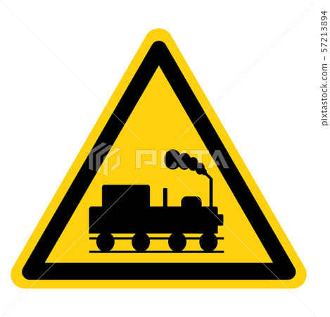 Danger Beware Of Trains Symbol Sign, Vector Danger Beware Of Trains Symbol Sign, Vector 57213894