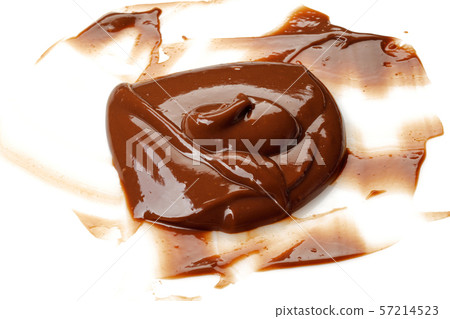 Chocolate pudding isolated on white Chocolate pudding isolated on white 57214523