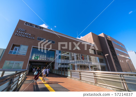 Yokohama cityscape in Japan overlooking JR Higashikanagawa Station 57214837