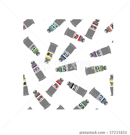 Paint tube seamless pattern 57215833
