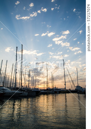 Majorca yacht harbor sunrise Majorca yacht harbor sunrise 57217074