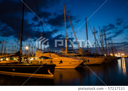 Majorca yacht harbor sunrise Majorca yacht harbor sunrise 57217131