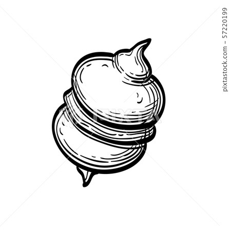 Ink sketch of meringue Ink sketch of meringue 57220199