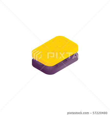 Isolated isometric vector stack of pillows Isolated isometric vector stack of pillows 57220480