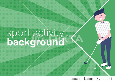 Golf cartoon character in flat style Golf cartoon character in flat style 57220481