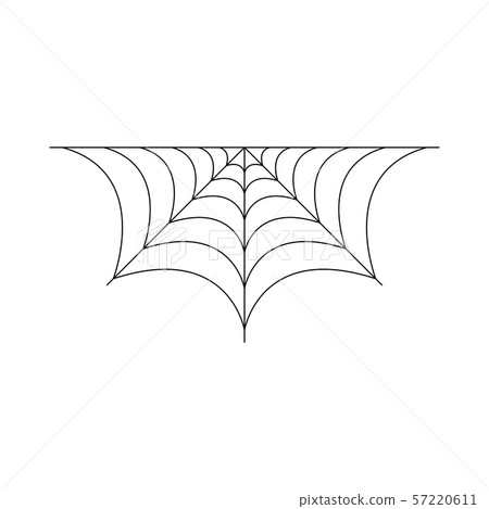 Half spider web isolated on white background  Stock Illustration  57220617  PIXTA