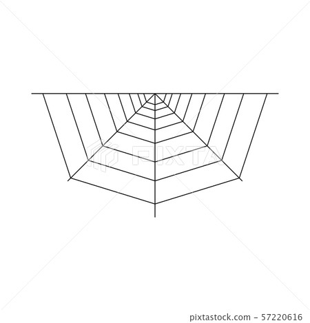 Spider Web Splitting Inhalf Half spider web isolated on white background. - Stock Illustration ...