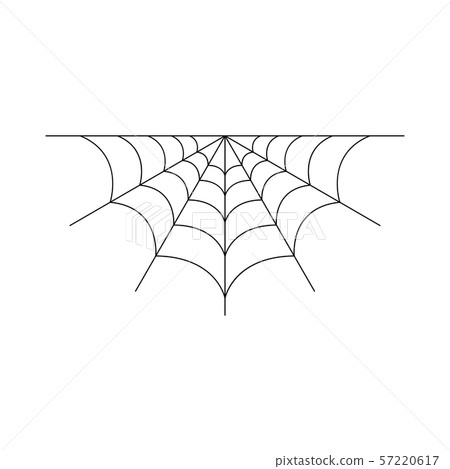 Half spider web isolated on white background. - Stock Illustration  [57220617] - PIXTA