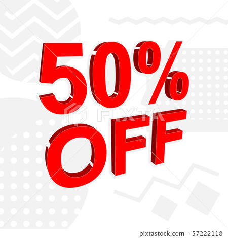 Advertising Banner or Poster with 50 PERCENT OFF 57222118
