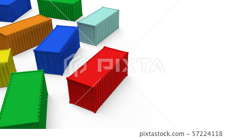 The CONTAINER on white background for shipping… - Stock Illustration