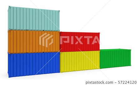 The CONTAINER on white background for shipping… - Stock Illustration