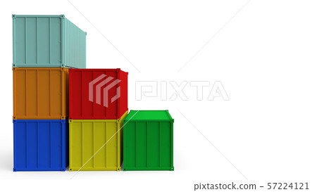 The CONTAINER on white background for shipping… - Stock Illustration