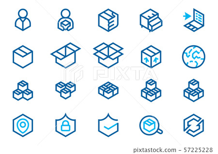 Delivery shopping online goods from the warehouse to the customer's house. Delivery shopping online goods from the warehouse to the customer's house. 57225228