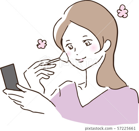 Woman doing make-up Woman doing make-up 57225661