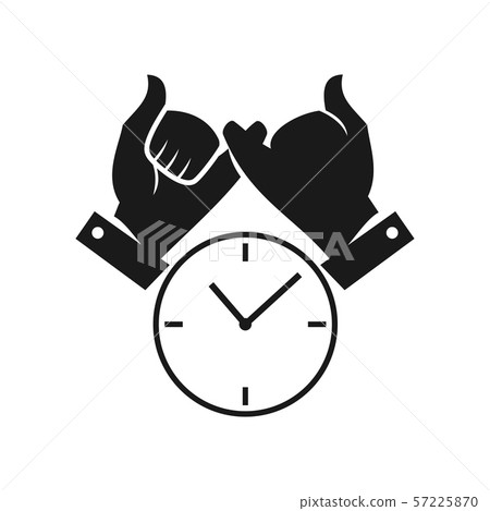 time hand Commitment Teamwork Together Black Logo time hand Commitment Teamwork Together Black Logo 57225870