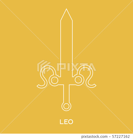 Leo zodiac sign. Line style icon of zodiacal Leo zodiac sign. Line style icon of zodiacal 57227162