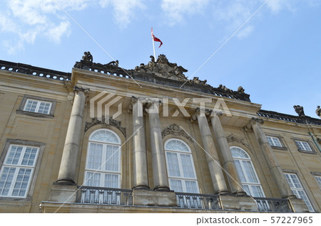 Denmark, Copenhagen, Amalienborg Palace, the balcony where the Queen is served 57227965