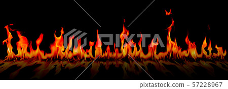 Fire flames on Abstract art black background, Burning red hot sparks rise, Fiery orange glowing flying Fire flames on Abstract art black background, Burning red hot sparks rise, Fiery orange glowing flying 57228967