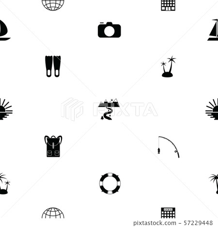 tourism seamless pattern background icon. - Stock Illustration ...