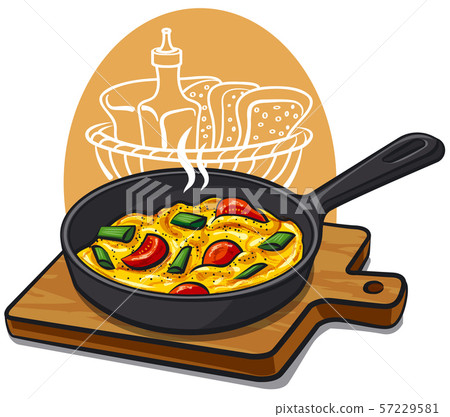 scrambled eggs - Stock Illustration [57229581] - PIXTA