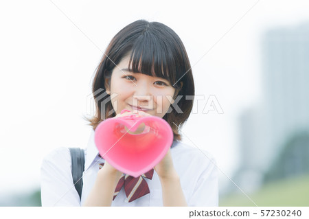 high school girl cheering 57230240