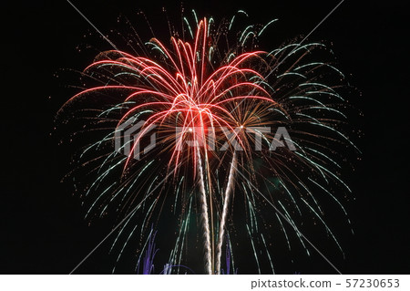 Summer festival fireworks display Summer festival fireworks display 57230653