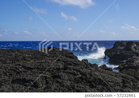 A coast made by lava flow A coast made by lava flow 57232661