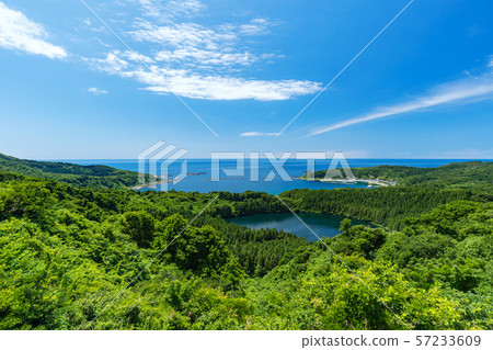 [Oga Peninsula, Akita Prefecture] Superb view from Hachibodai 57233609
