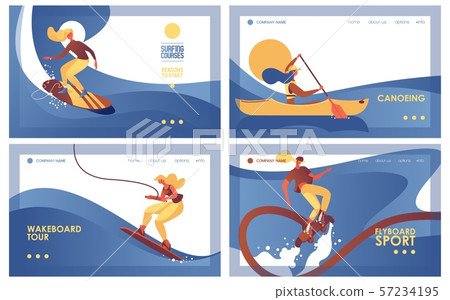 Collection horizontal banners about water extreme Collection horizontal banners about water extreme 57234195