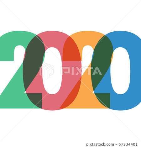 Happy new year 2020 . Greetings card. abstract Happy new year 2020 . Greetings card. abstract 57234401