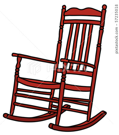 The vintage red rocking chair 57235018