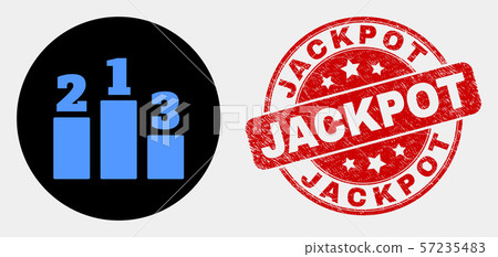 Vector Prize Places Icon and Distress Jackpot Watermark Vector Prize Places Icon and Distress Jackpot Watermark 57235483