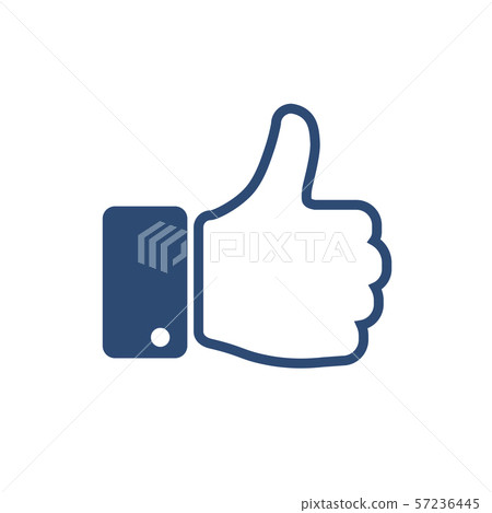 Like icon. Hand thumb up symbol in black 57236445