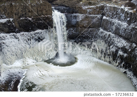 Winter waterfall 57236632